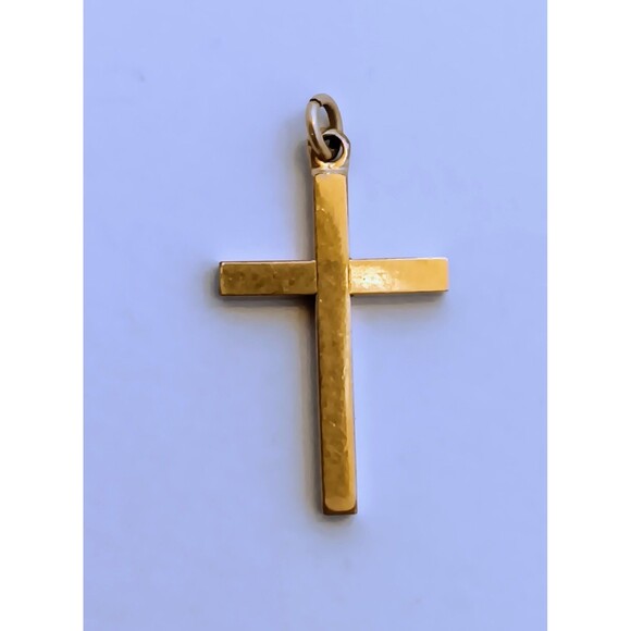 Vintage Carl-Art Signed 1/20 12 K GF Cross Pendant 1 in - Picture 6 of 8